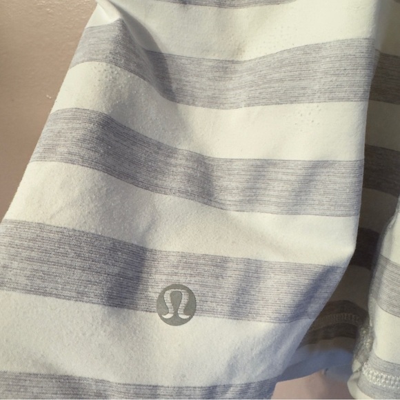 Lululemon Free To Be Tank Micro Macro Polar Cream Silver Slate Women Size 6 - Picture 11 of 12